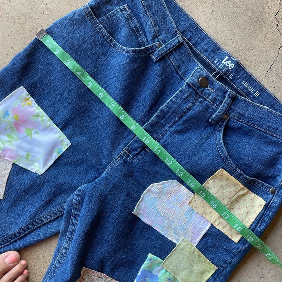 patchwork high rise upcycled jeans - Picture 8 of 16